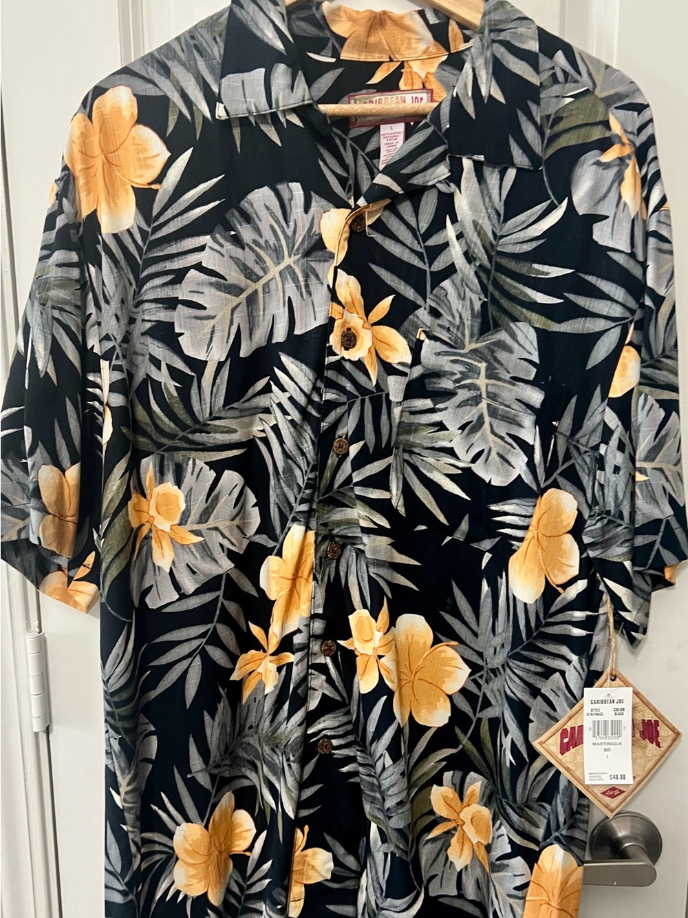 NWT Men’s Caribbean Joe Shirt Size Large Tropical Martinique